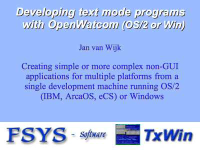 Cross platform Open Watcom